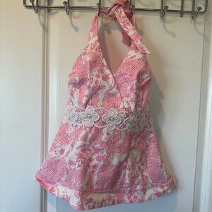 Vintage * White Label * Lilly Pulitzer Halter. Size 4